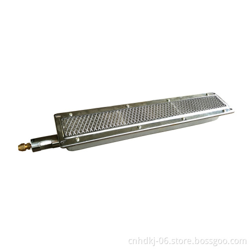 Ceramic infrared gas burner for barbecue oven